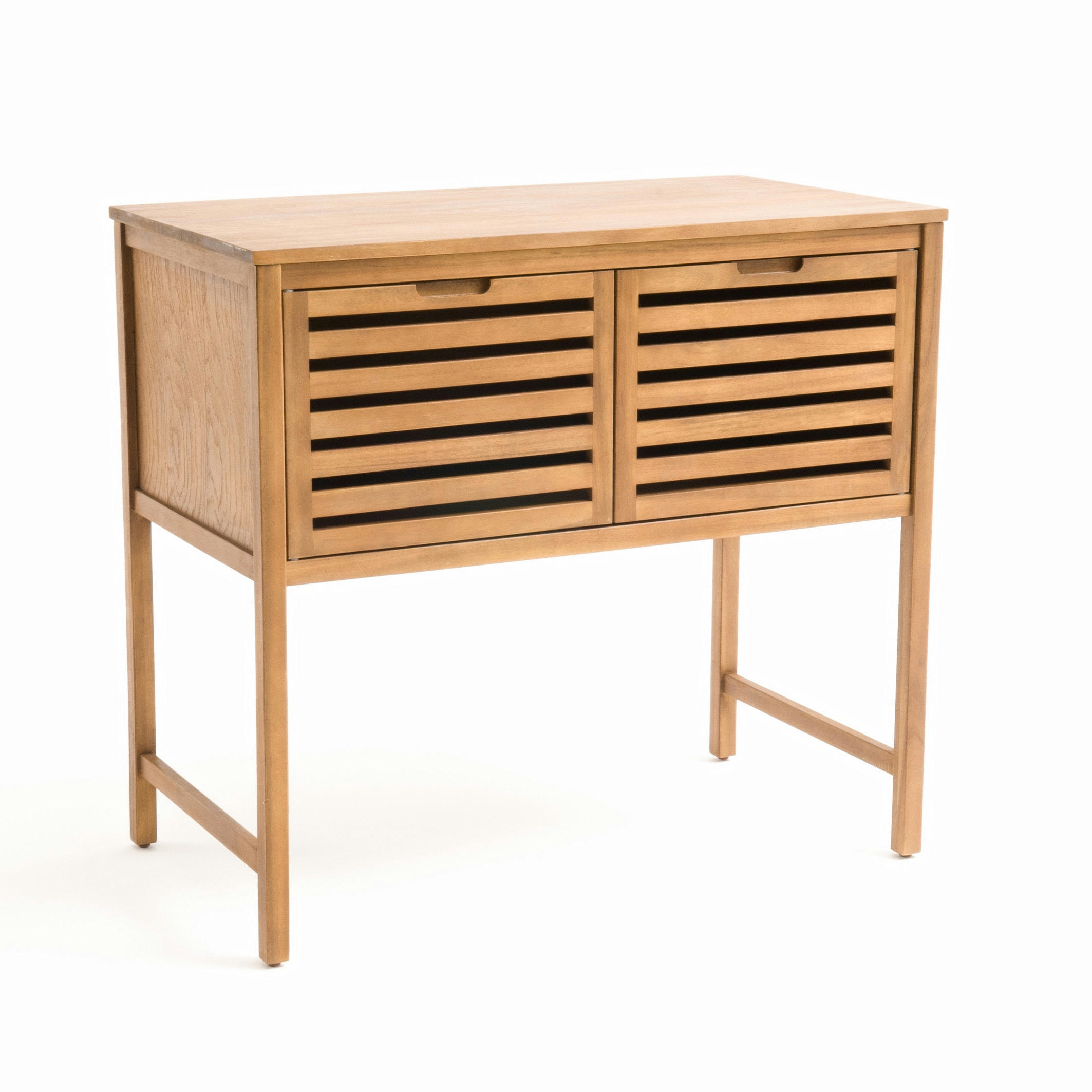 Meuble sous vasque Hauméa, acacia, L90 cm