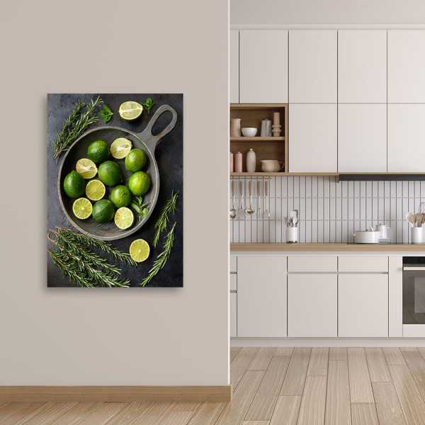 Feeby Obraz na płótnie, Limonka Owoce Kuchnia Bar 40x60