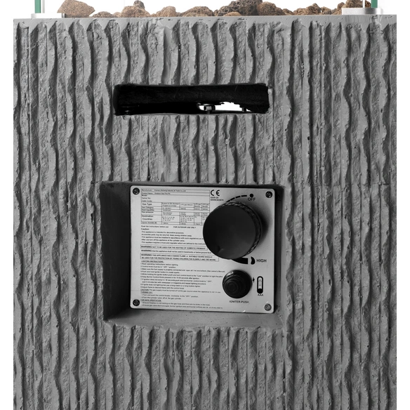 Feuerstelle »Brighton«, Gas, Höhe: 90 cm, grau