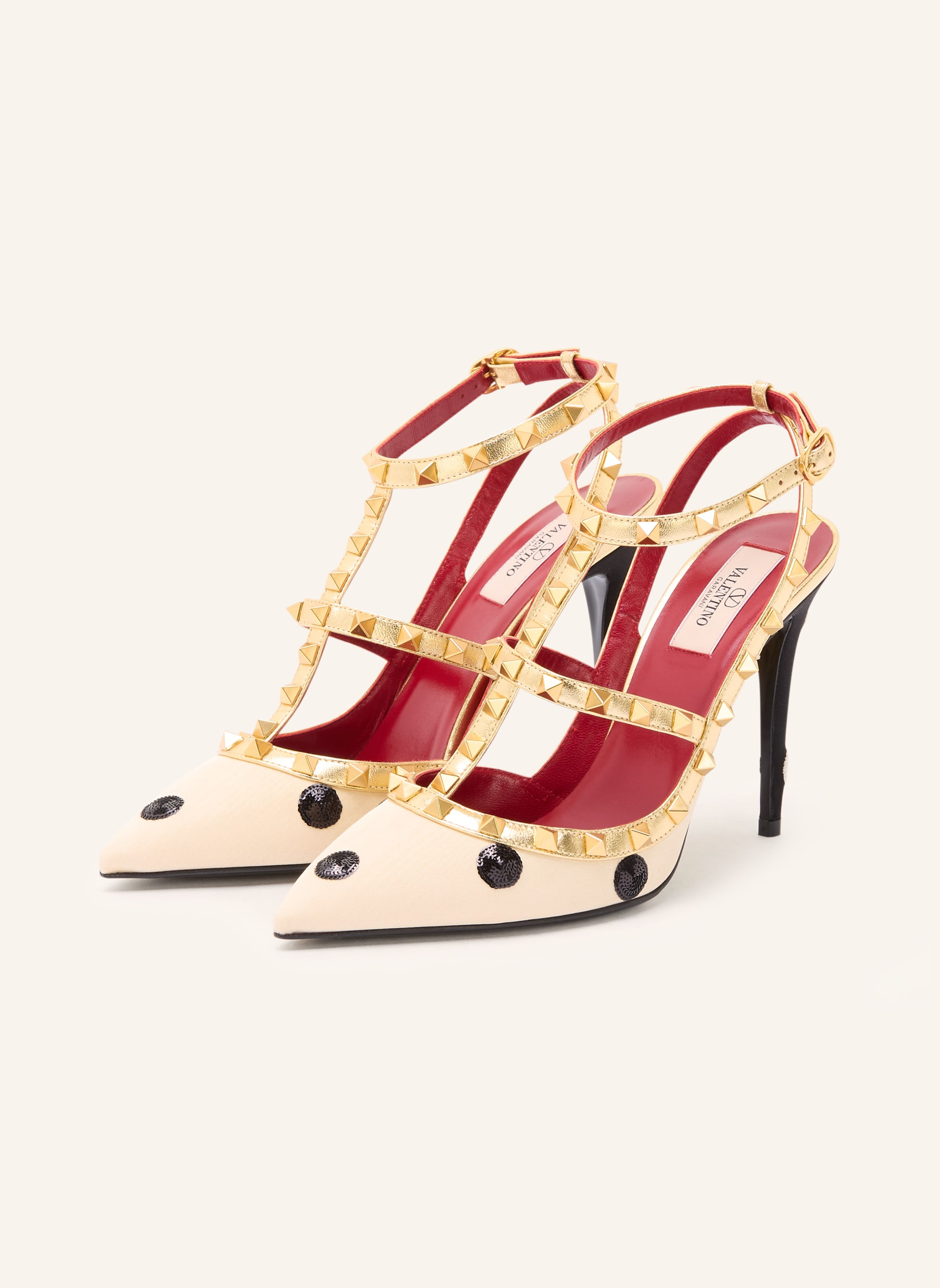 VALENTINO GARAVANI Slingpumps ROCKSTUD mit Nieten und Pailletten