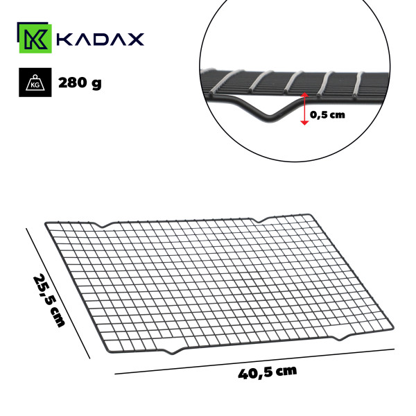KADAX Kratka Do Studzenia Ciast 25x40cm Metalowa