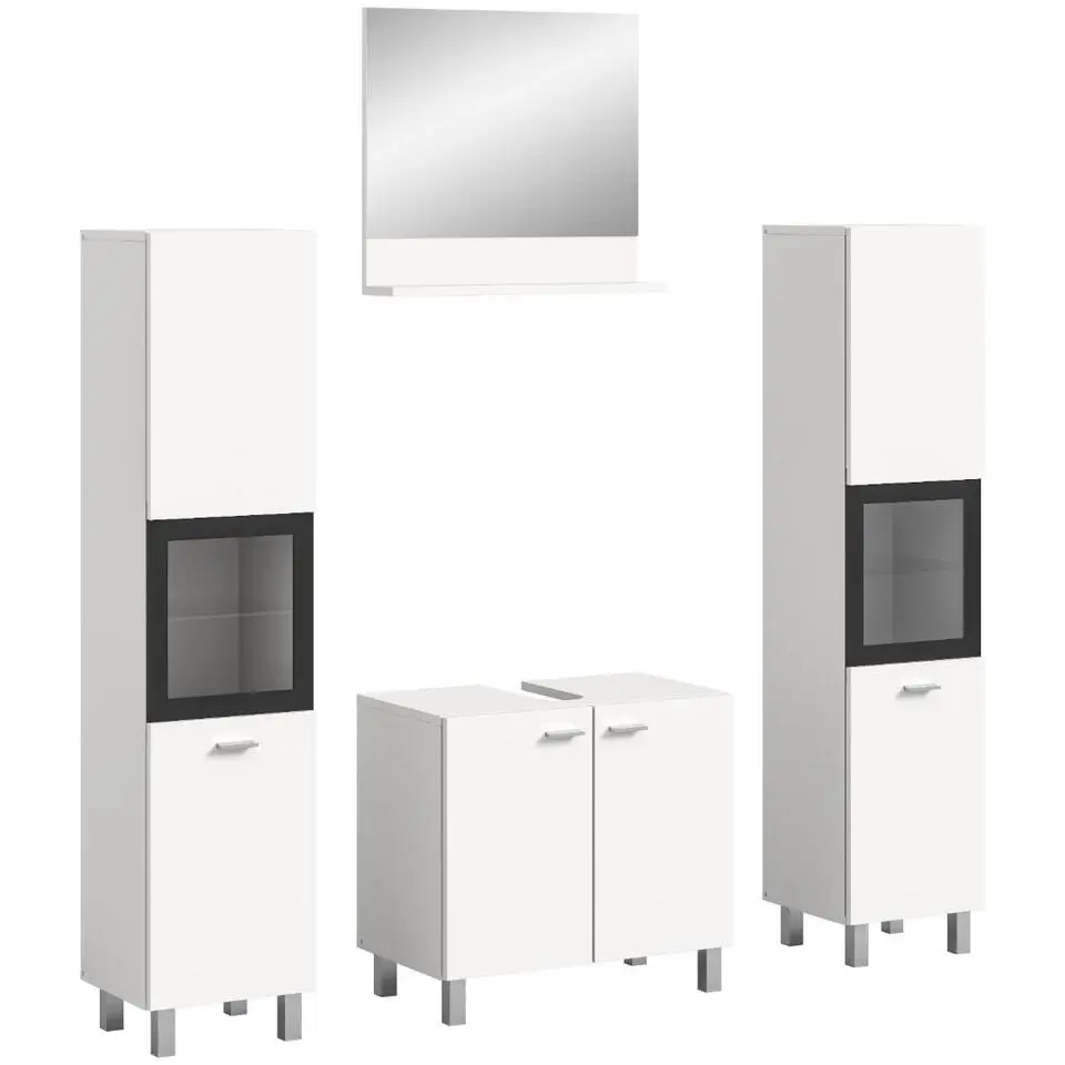 Hioshop Boston badkamermeubelset B15 wit