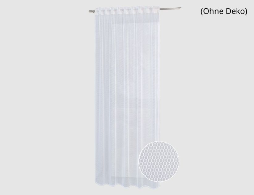 Verdeckte Schlaufe Oslo Weiß 245x140cm