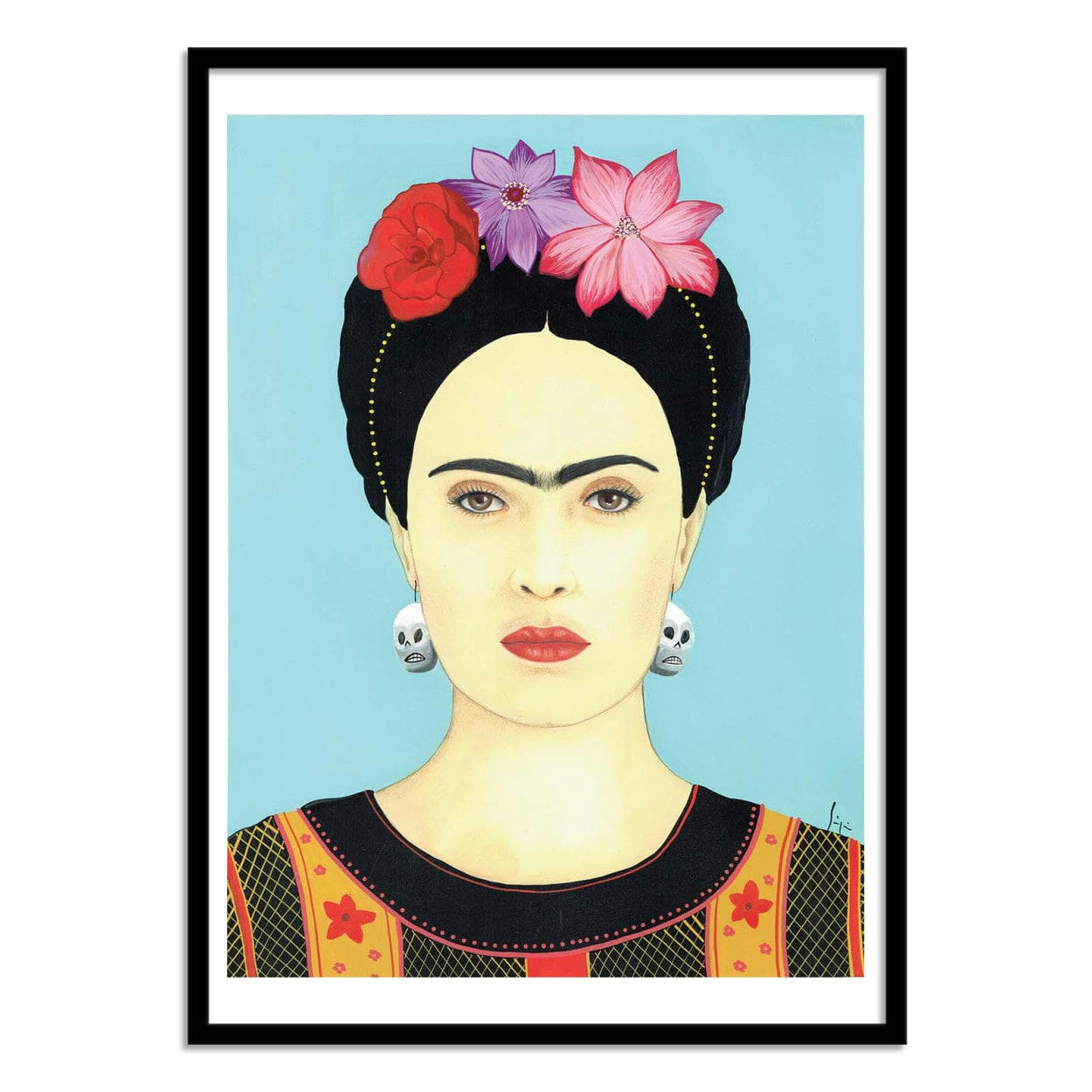 ART DANS LA PEAU - FRIDA BY SOIZIC BIHEL - ART DANS LA PEAU - Affiche d'art 50 x 70 cm