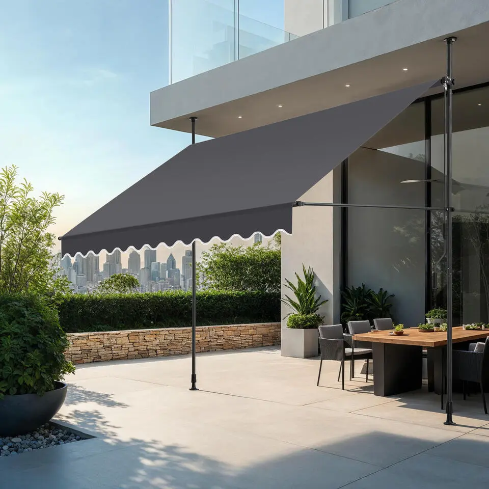 tectake Klemluifel met zwengel, in hoogte verstelbaar, Zwart / Grijs