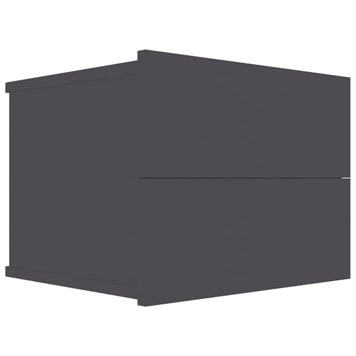 NNEVL Bedside Cabinets 2 pcs Grey 40x30x30 cm Chipboard