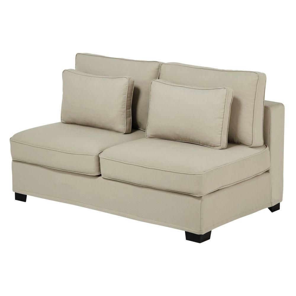 Milano - Chauffeuse pour canapé modulable 2 places mastic