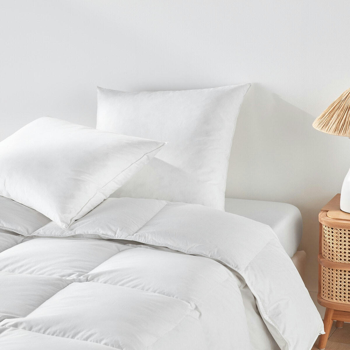 Oreiller mœlleux 30% duvet upcyclé + coton bio