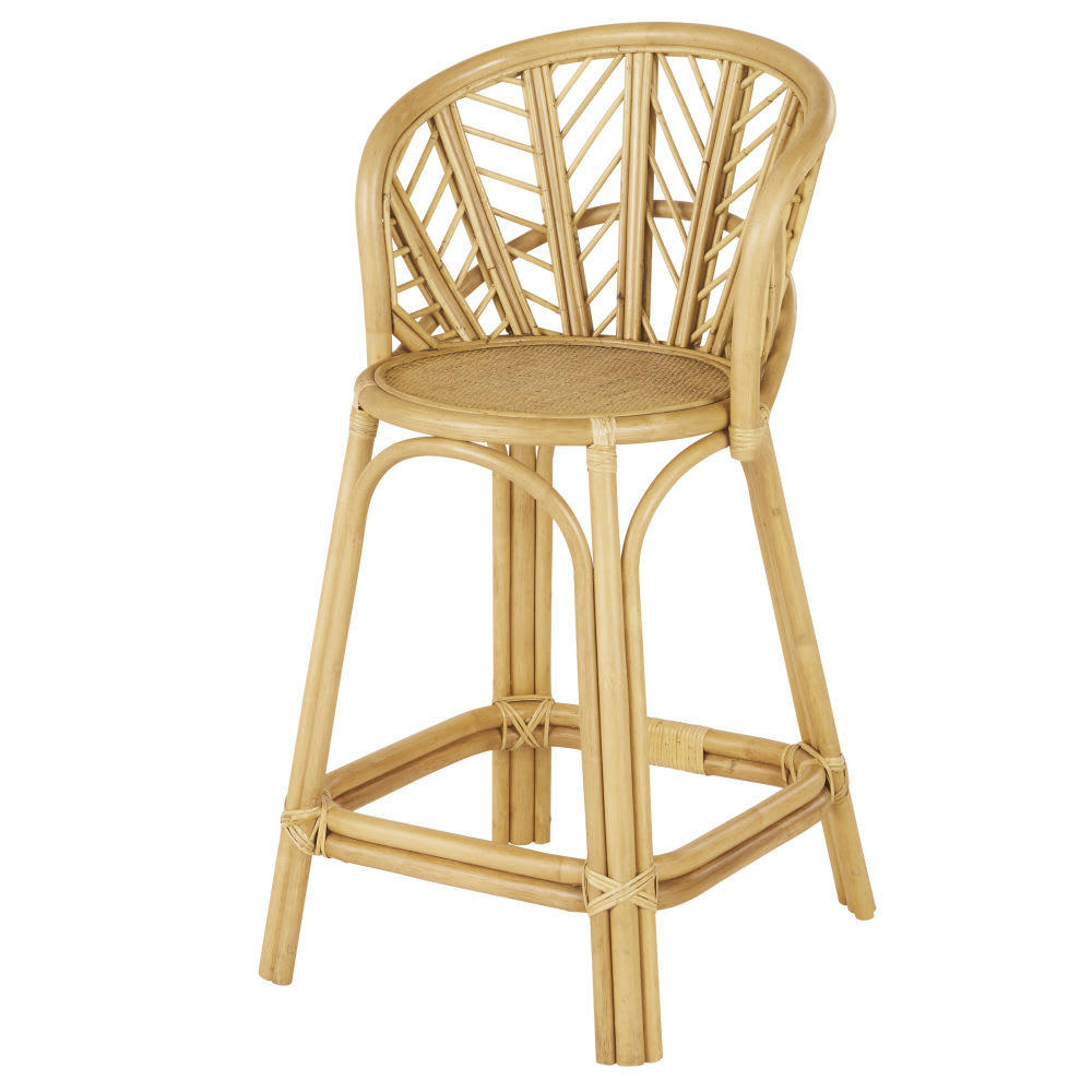 Meloa - Chaise pour îlot central en rotin H65