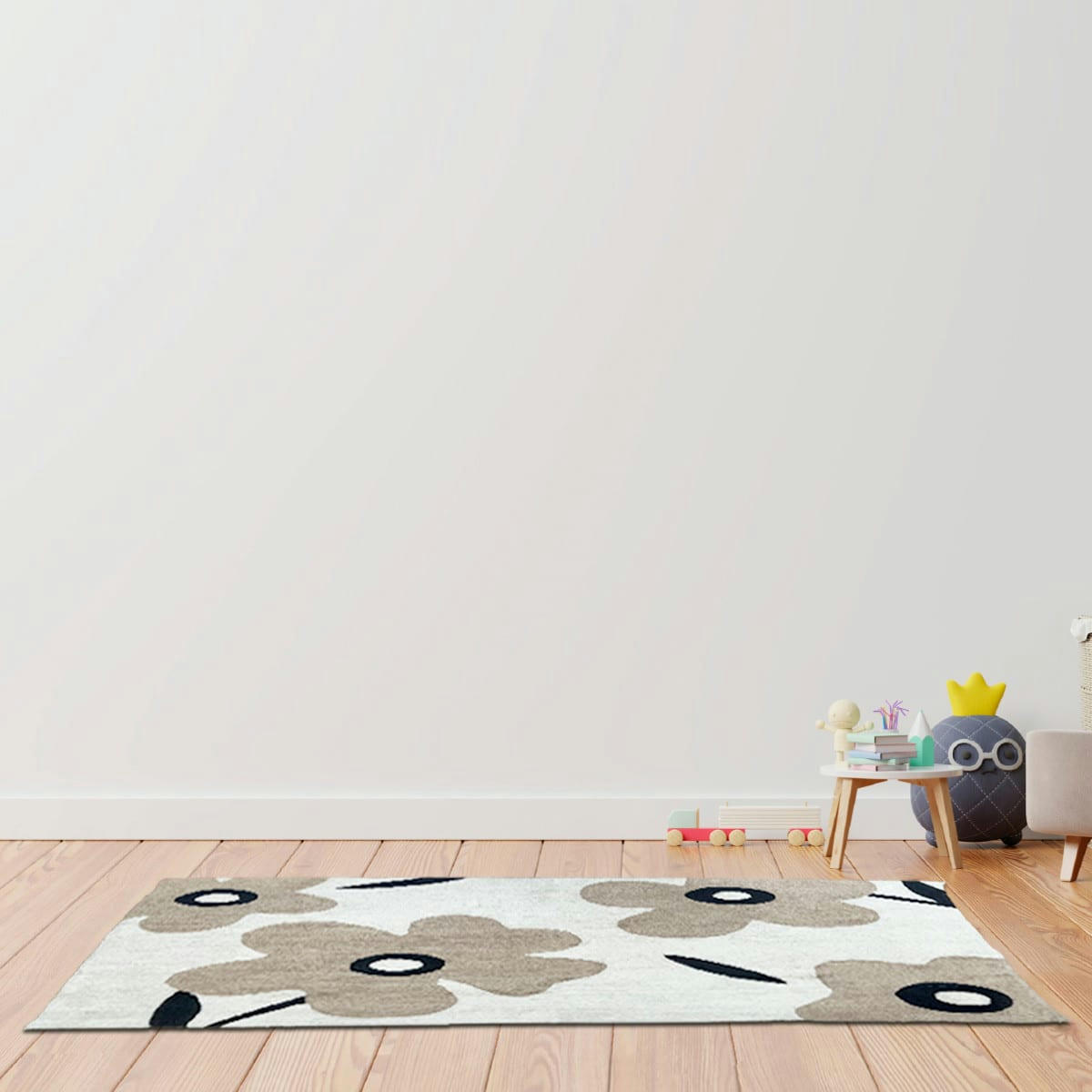 LENA - Tapis coton tufté ecru