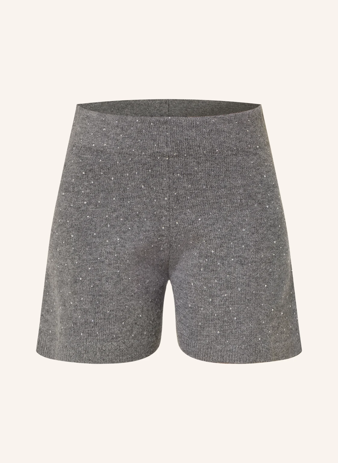 maje Strickshorts mit Schmucksteinen