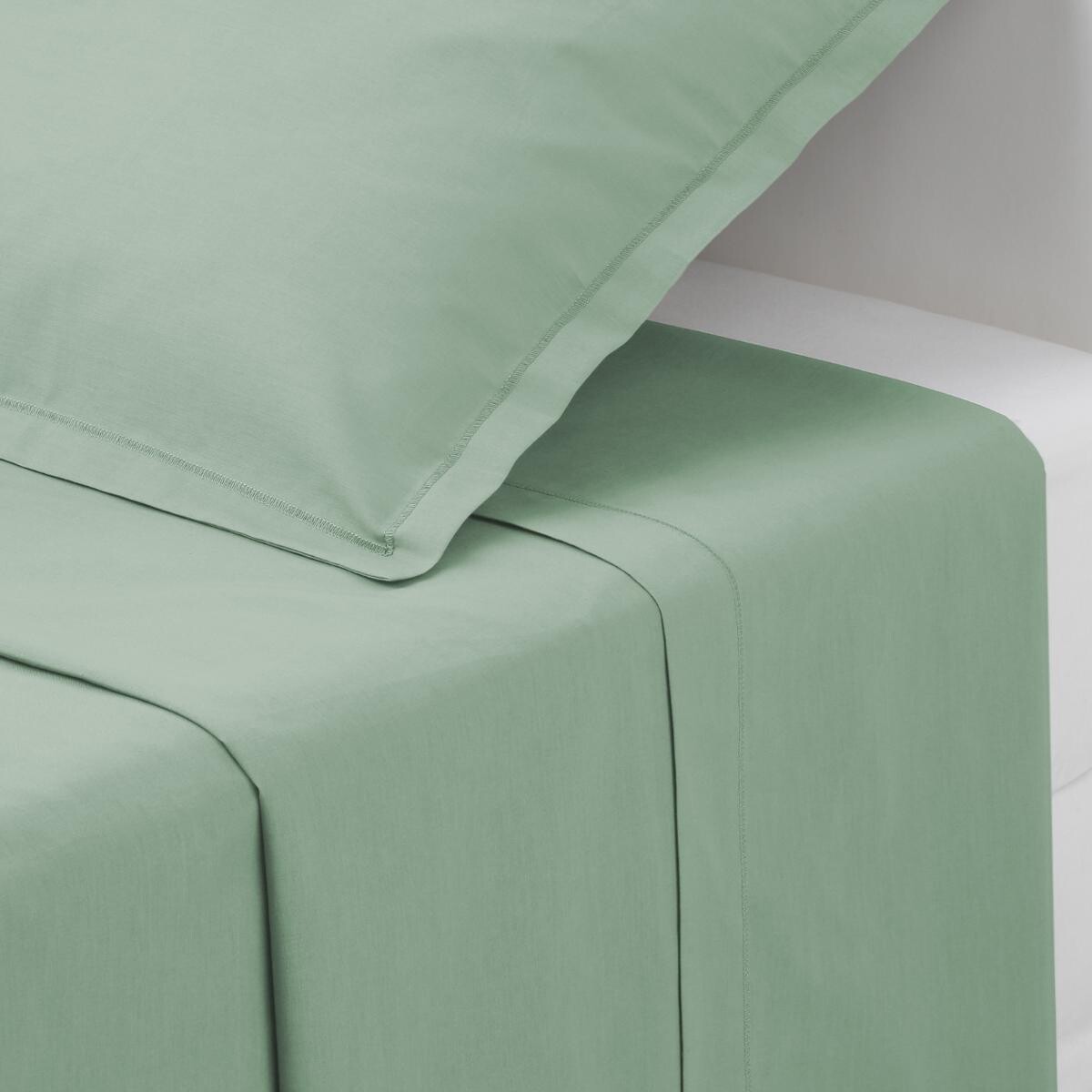 Cotton sheet Celadon blue, 180x290 cm