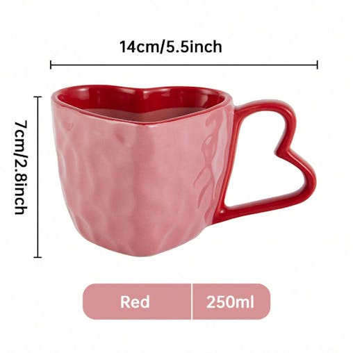 NNETM Couples Red Heart Ceramic Coffee Cup