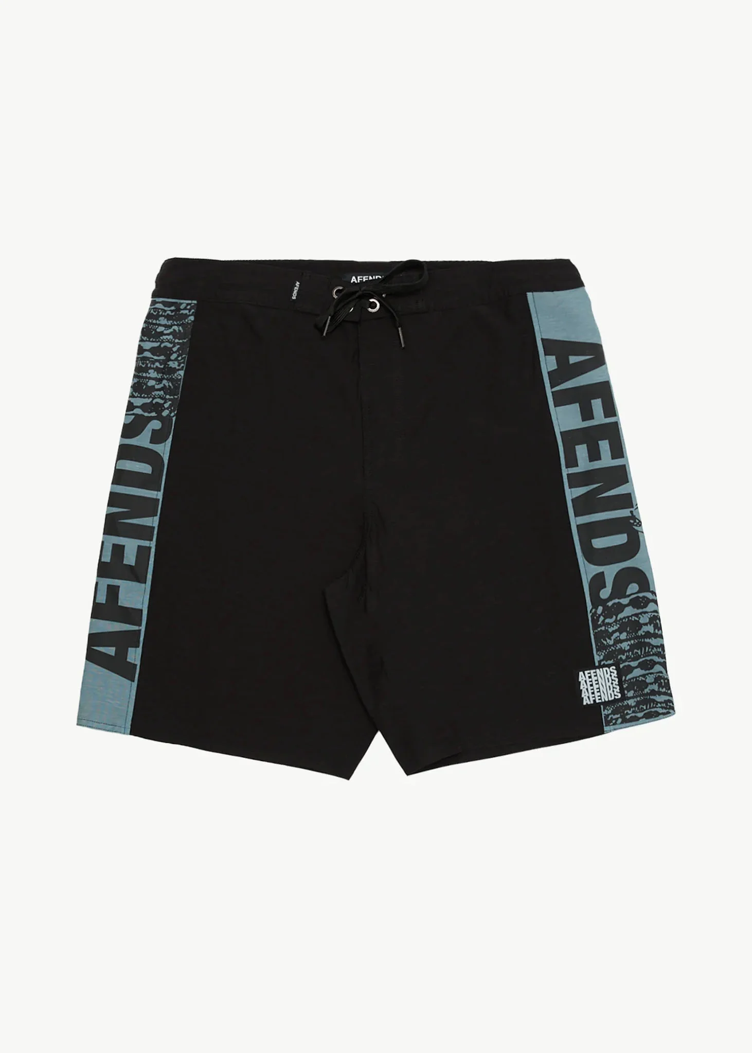 AFENDS Mens Tread - Surf Related Boardshort 20 - Black