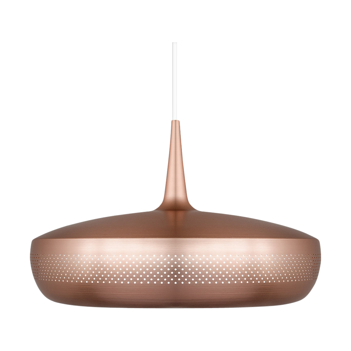 Umage Clava Dine hanglamp brushed copper - met koordset wit - Ø 43 cm