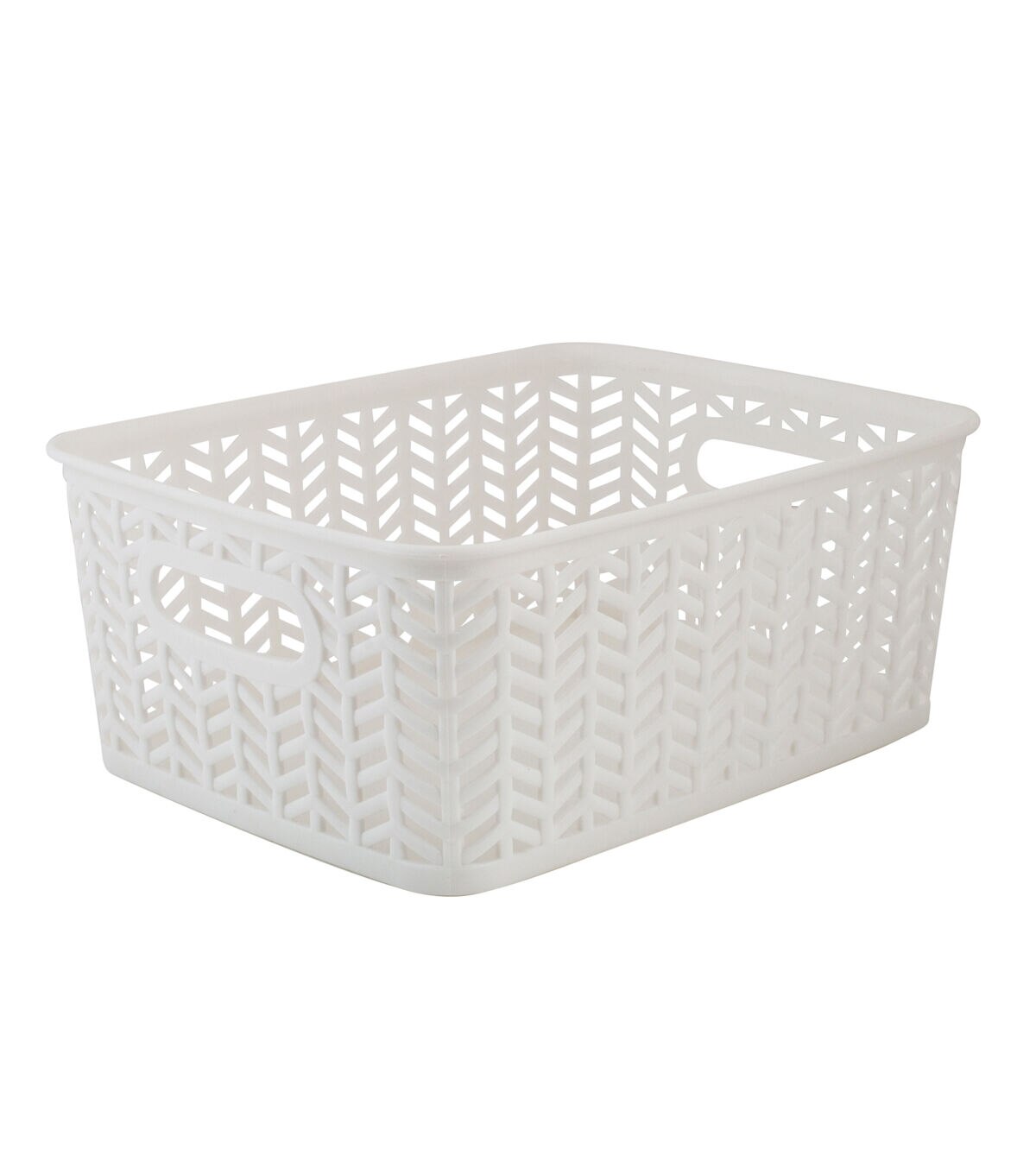 Simplify 10 x 4 Herringbone Storage Bin With Handles