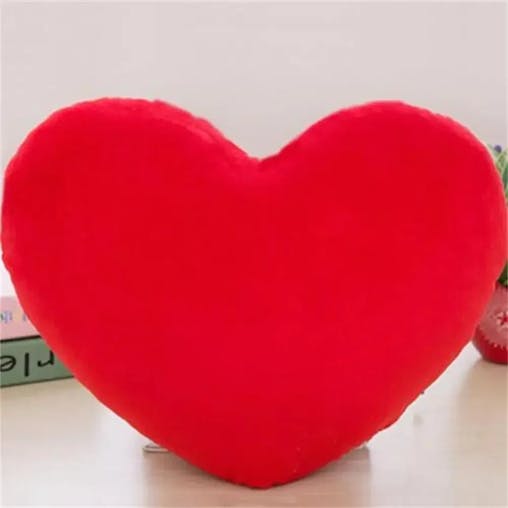 NNEOBA Soft Heart Plush Pillow Gift (Red)