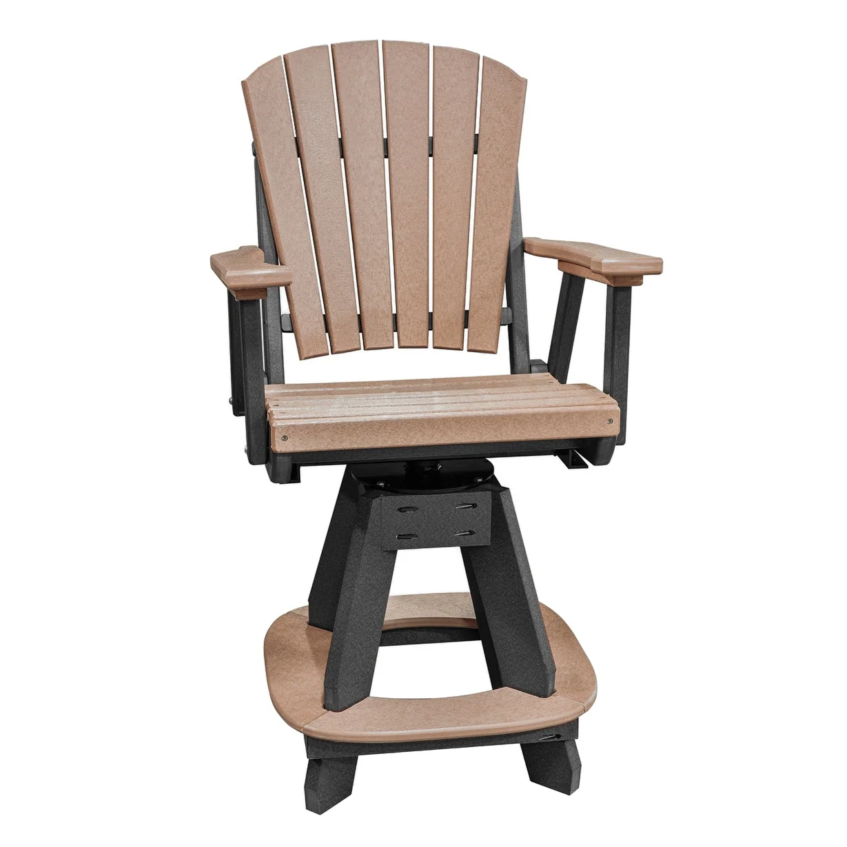 OS Home and Office Model Counter Height Swivel Arm Chair in Cedar on a Black Base - N/A