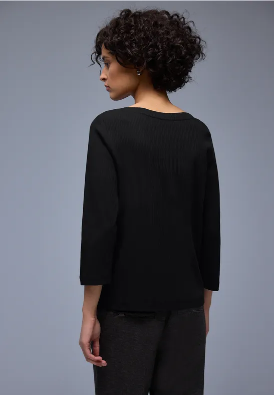 Shirt in Rippstruktur