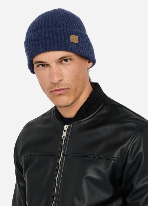 Berretto beanie in maglia a coste