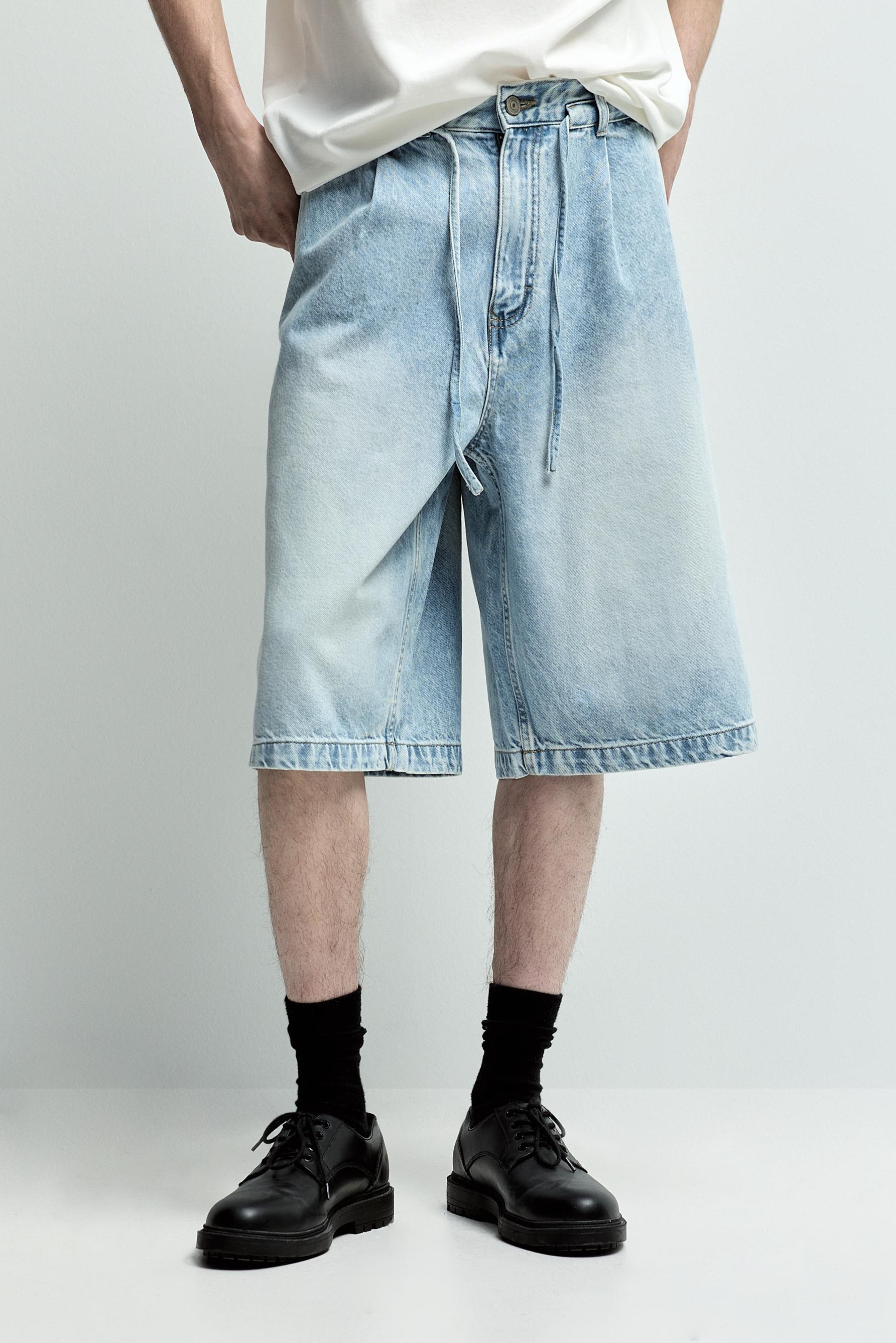 Bermuda denim pinzas