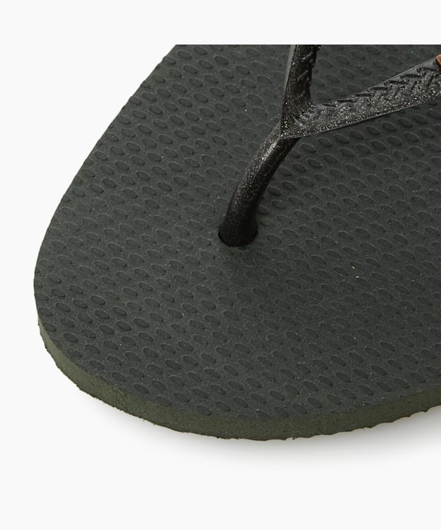 Logo Flip Flops Khaki - Havaianas Slim Metallic Logo Flip Flops