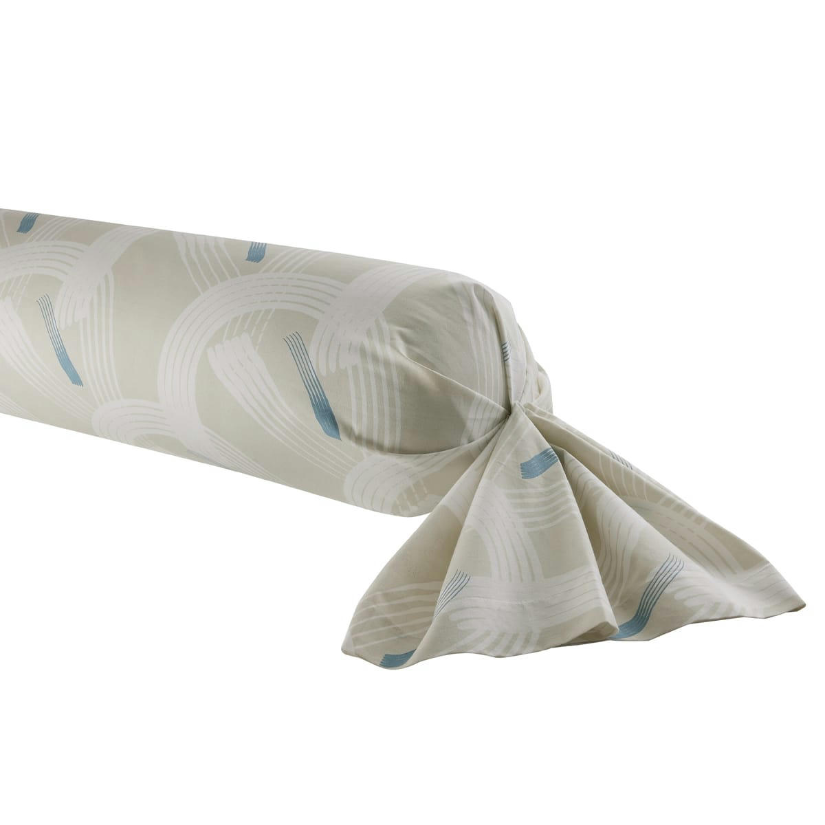 GABIN - Taie de traversin en coton blanc 43x185