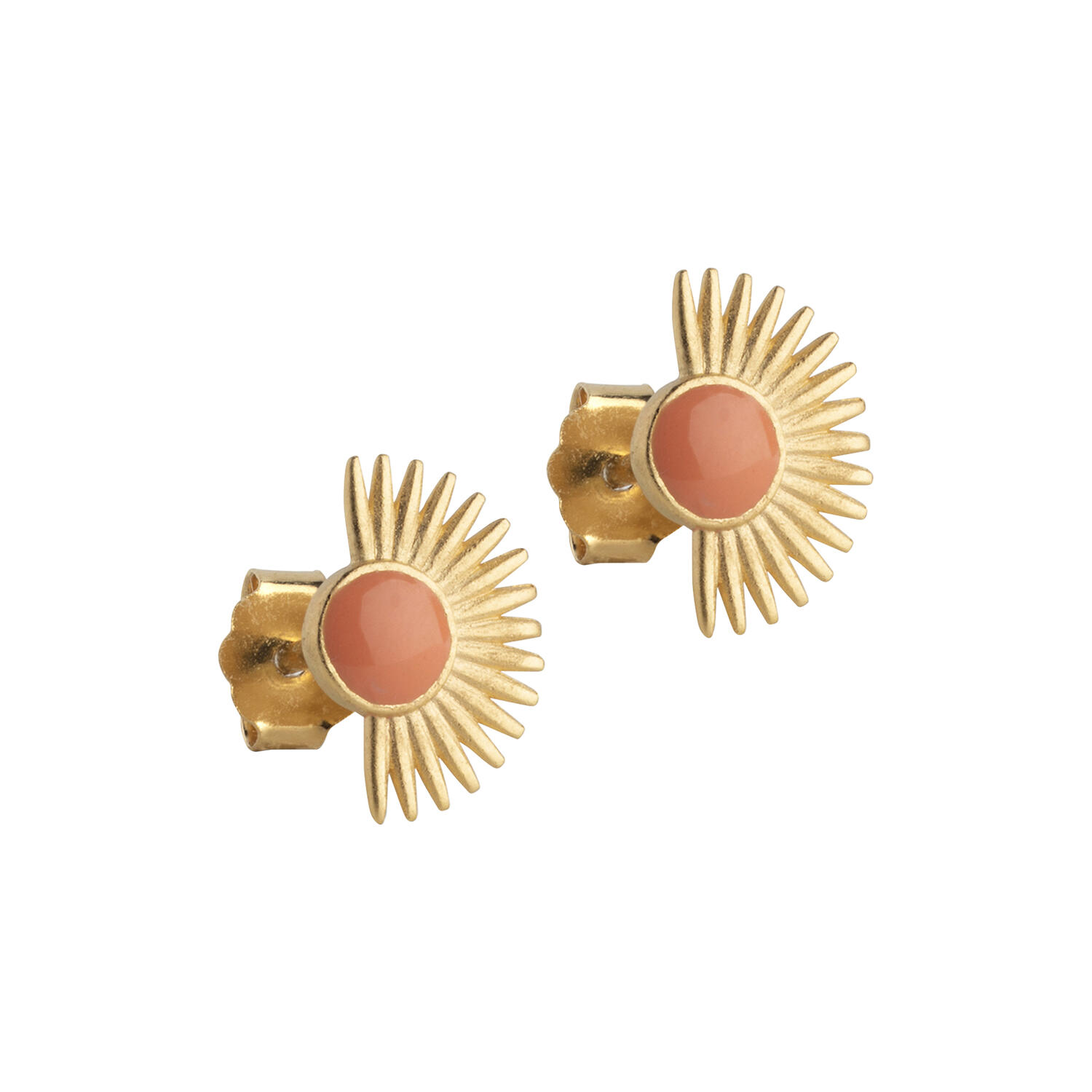 Soleil Studs, light coral