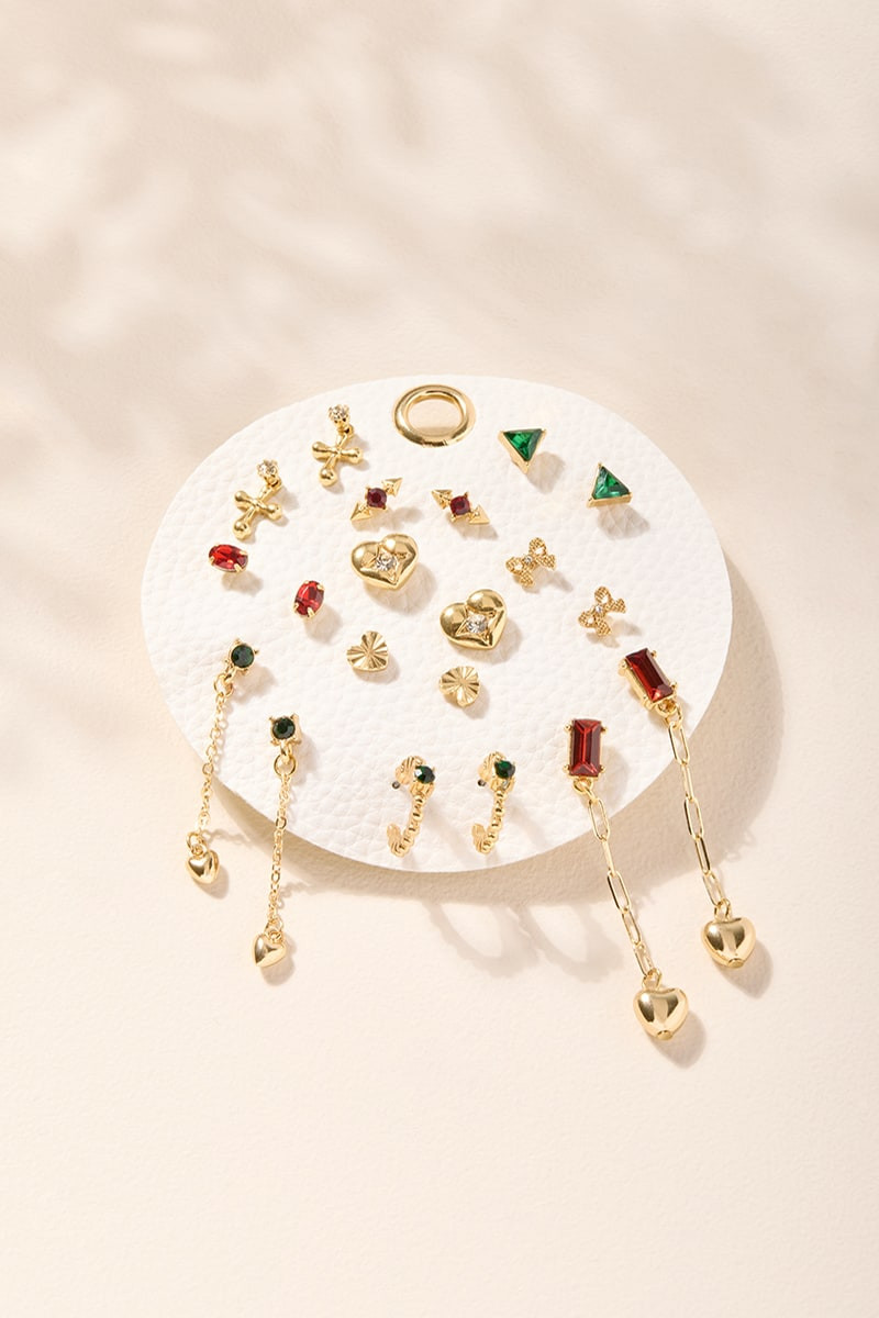 Rylee Mixed Gems Earring Set