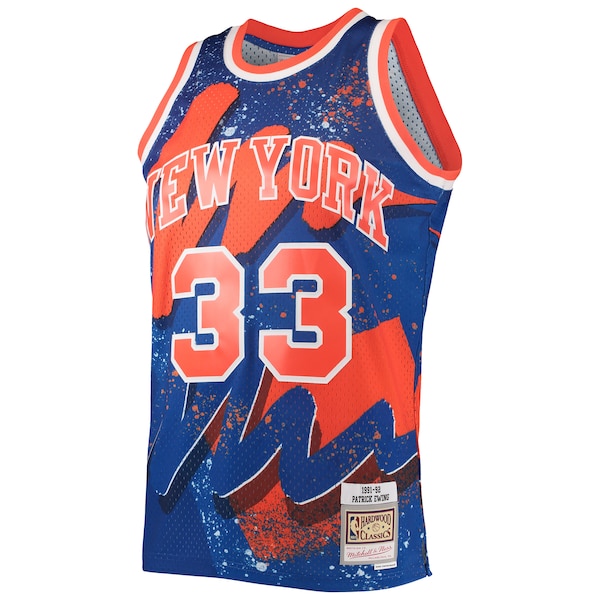 Patrick Ewing New York Knicks Hardwood Classics 1991/92 Hyper Hoops Swingman Jersey - Blue