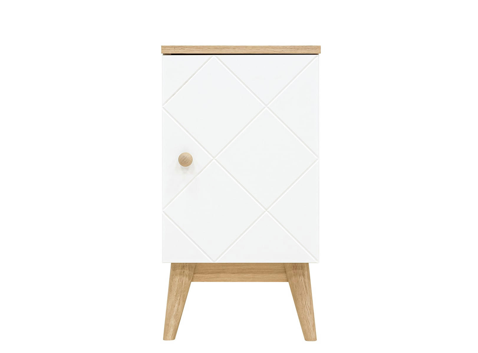 PARIS - Table de nuit en MDF et chêne blanc