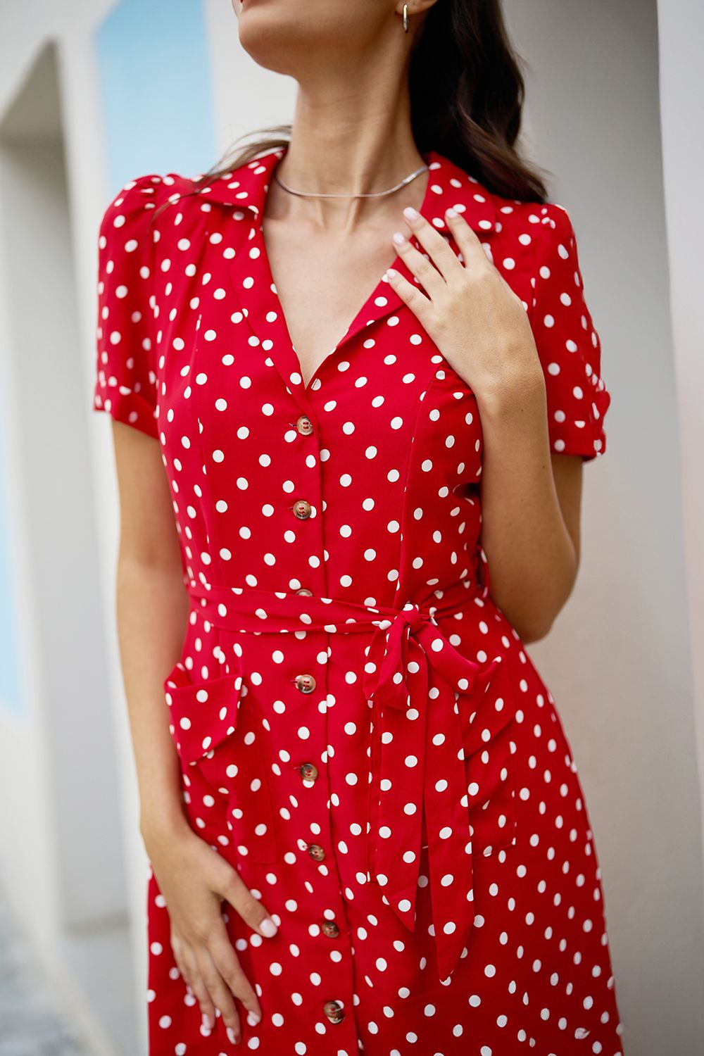 Yumi Retro Shirt Polka Dot Dress