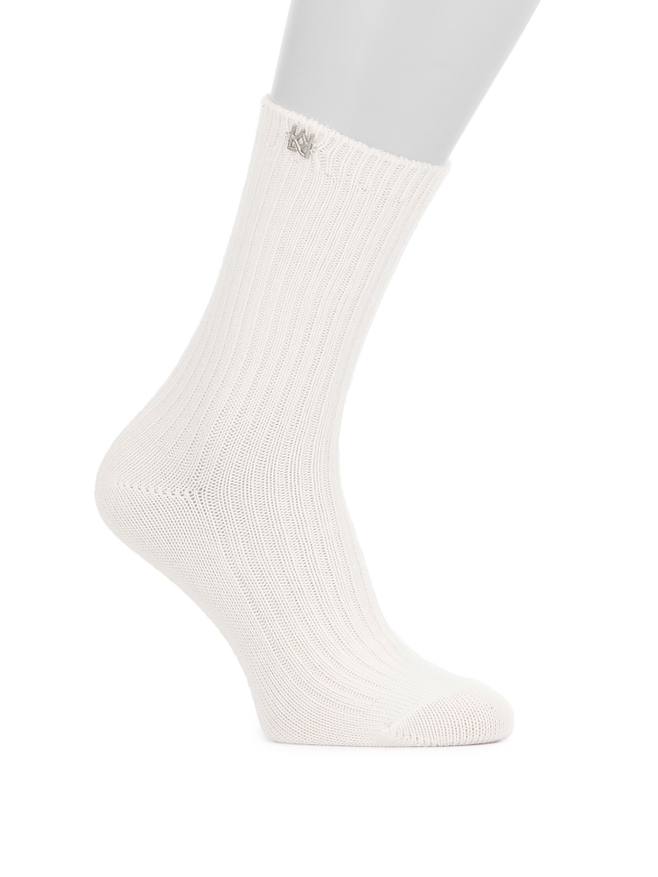White socks made of soft bamboo fiber