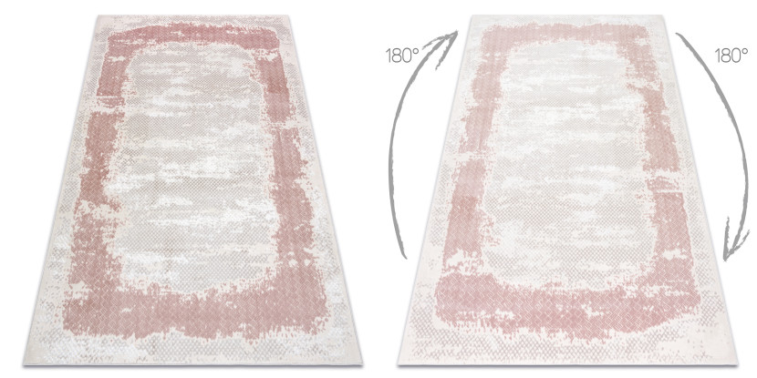 Dywan CORE A004 Ramka, Przecierany - Strukturalny, dwa poziomy 180x270 cm