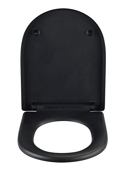 Abattant WC déclipsable noir avec frein de chute Exclusive