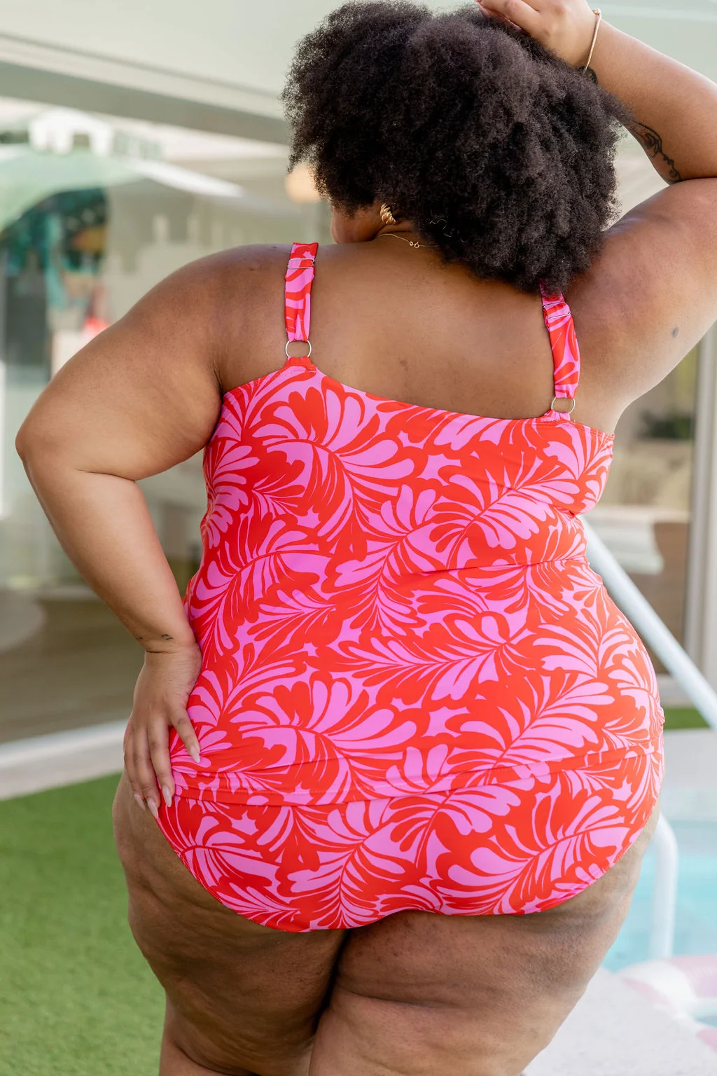 Burleigh Tankini Top In Pink Jungle