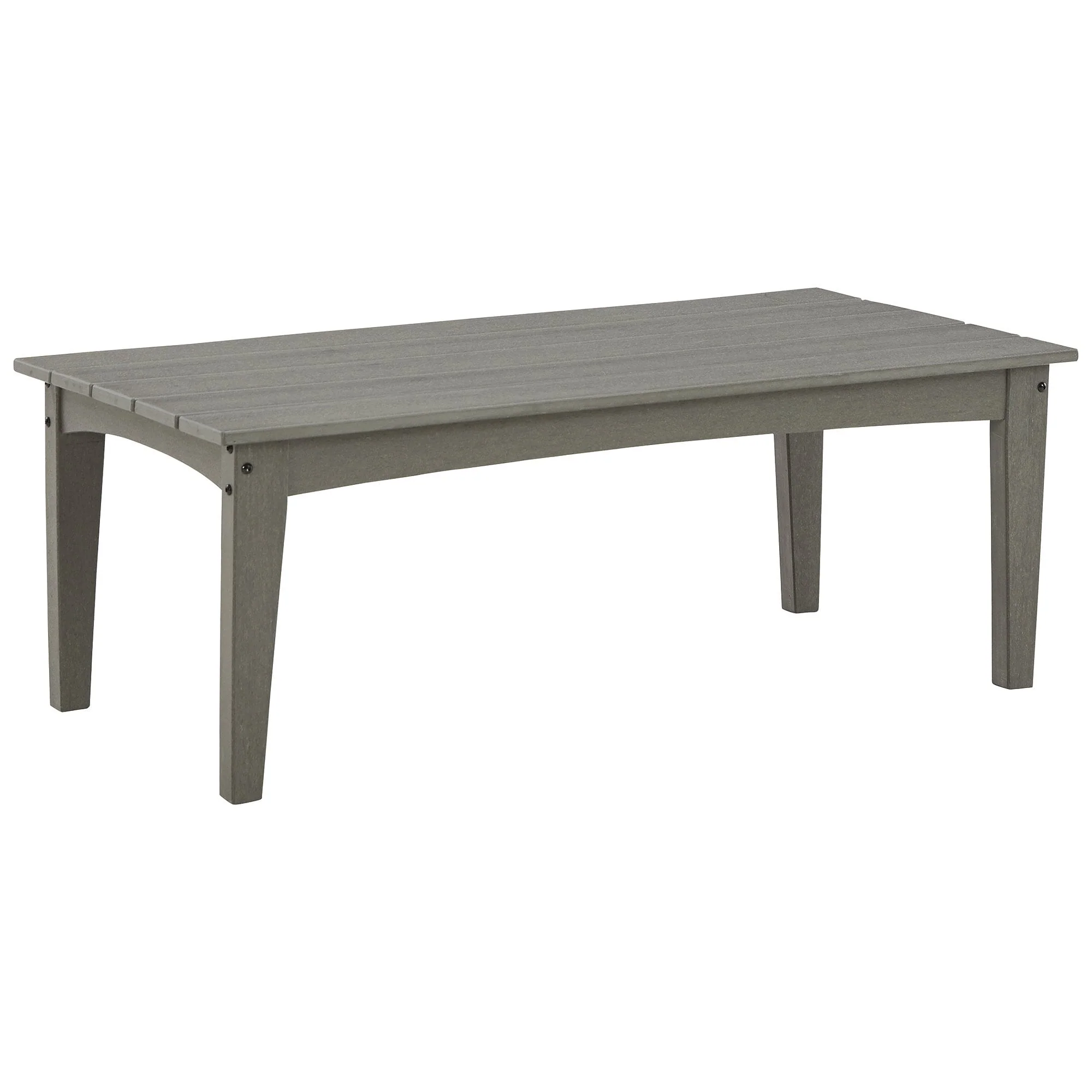 Signature Design by Ashley Visola Gray Rectangular Outdoor Poly All Weather Cocktail Table - 48W x 24D x 18H