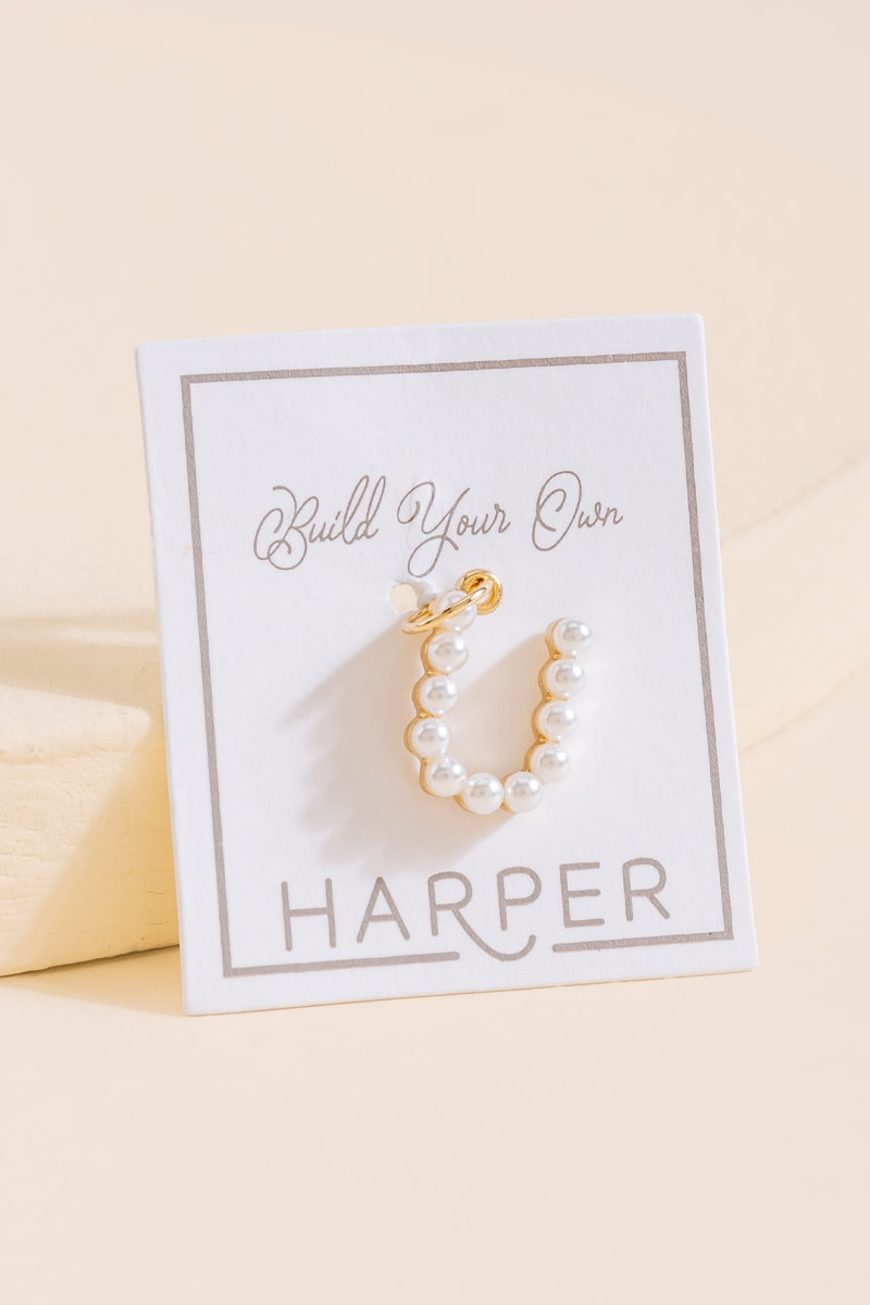 Initial Pearl Charm