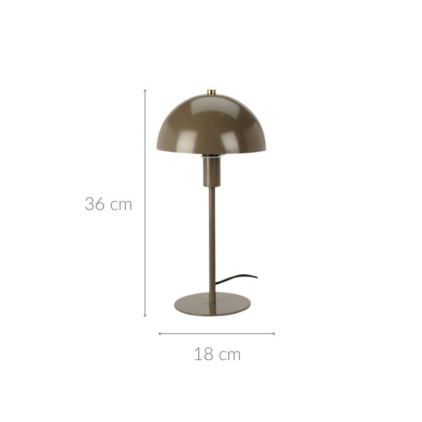 Metalowa lampka na stół, grzybek, 18 x 36 cm