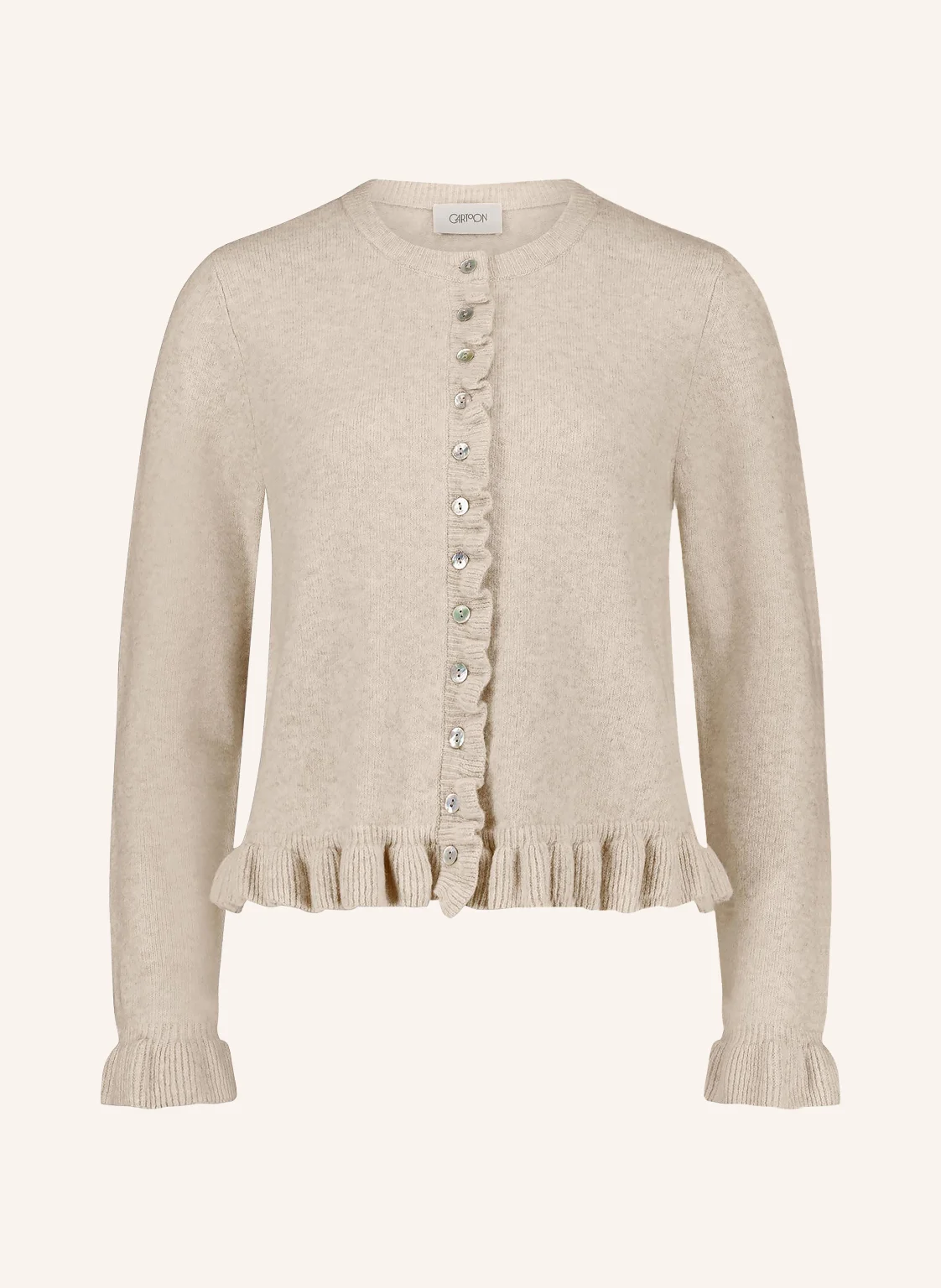 CARTOON Strickjacke mit Rüschen