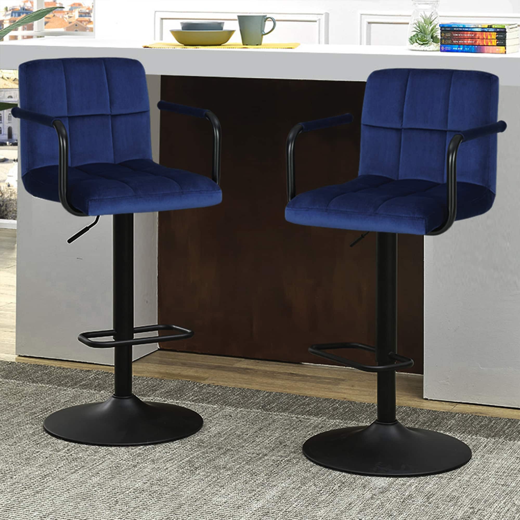 Swivel Adjustable Height with Armrest Bar Stools