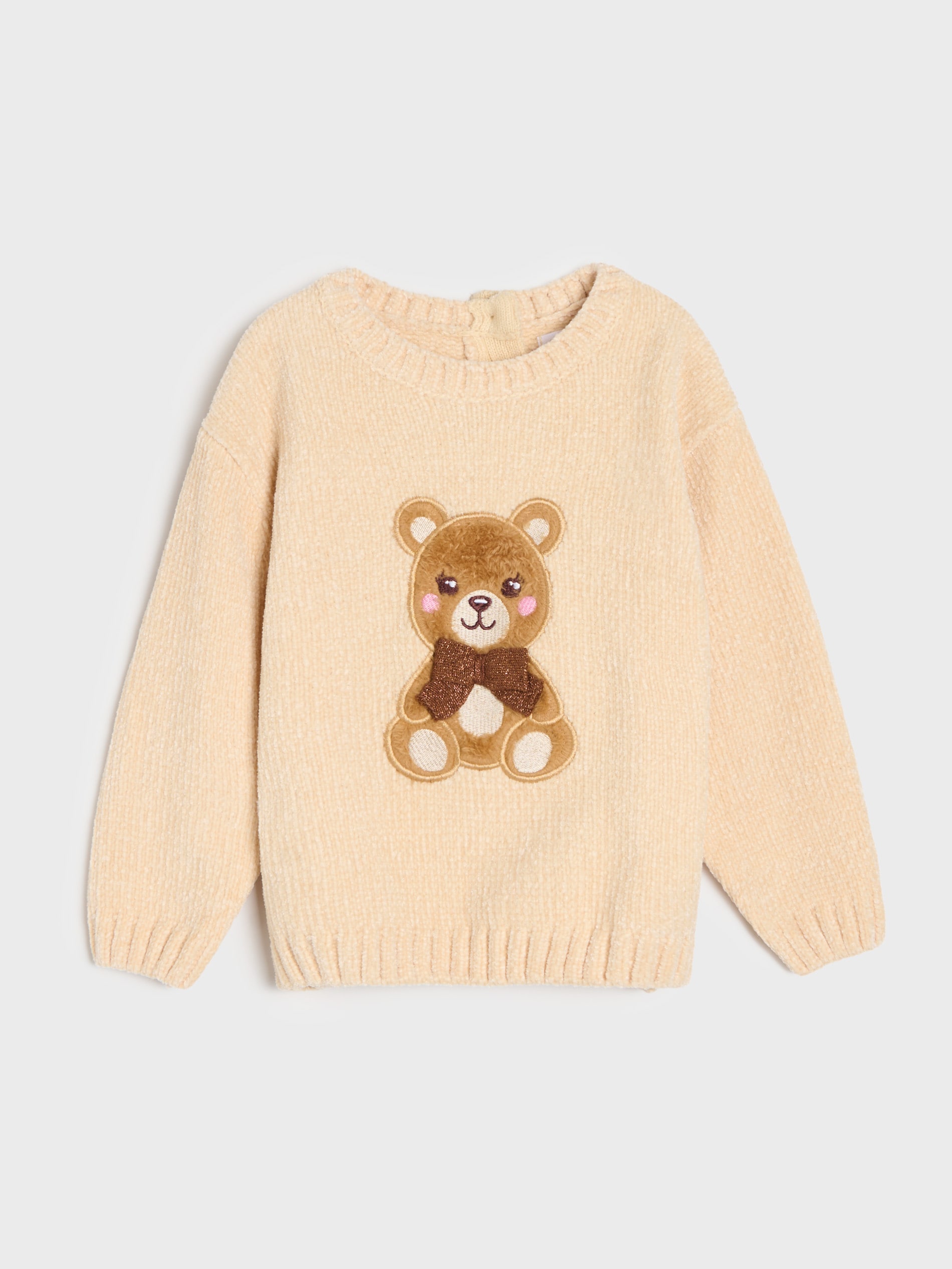 Sweter z aplikacją 3D z motywem misia soft touch