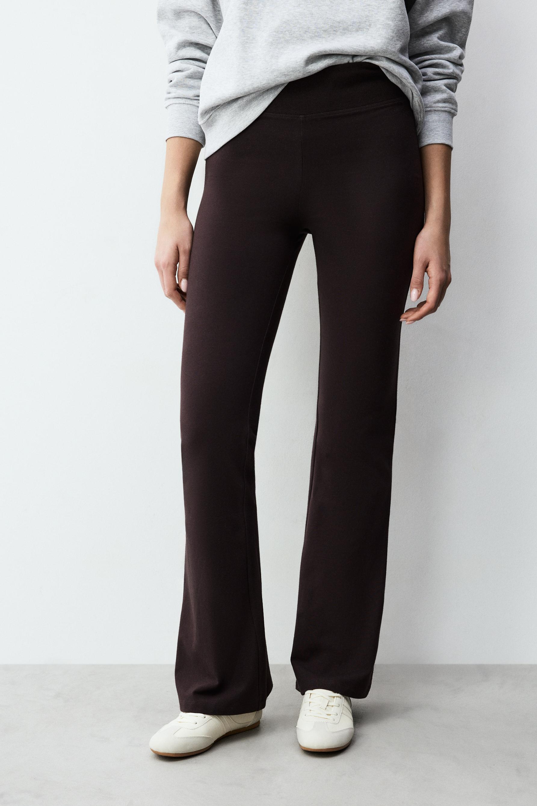 Legging flare cintura canalé