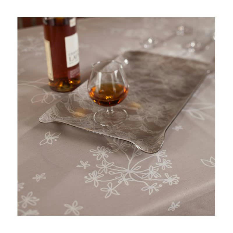 ASTRANCE - Nappe enduite carrée 120 x 120 cm beige