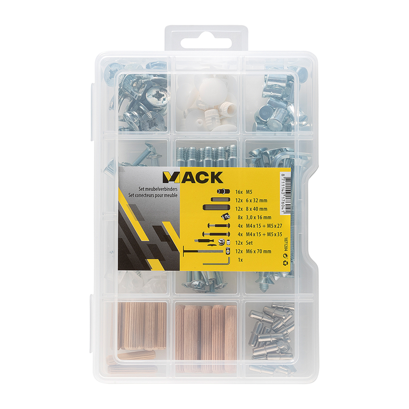 Set d'accessoires pour assemblage de meuble 125 pièces MACK