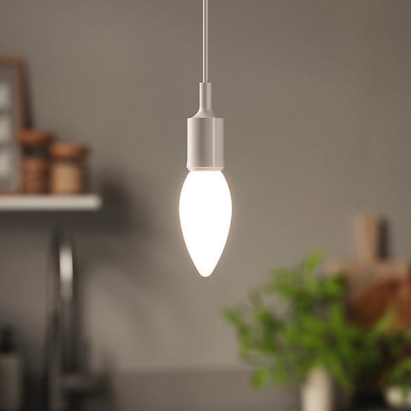 Ampoule LED à filament flamme E14 650lm 4.8W = 51W Ø3.5cm Diall blanc neutre