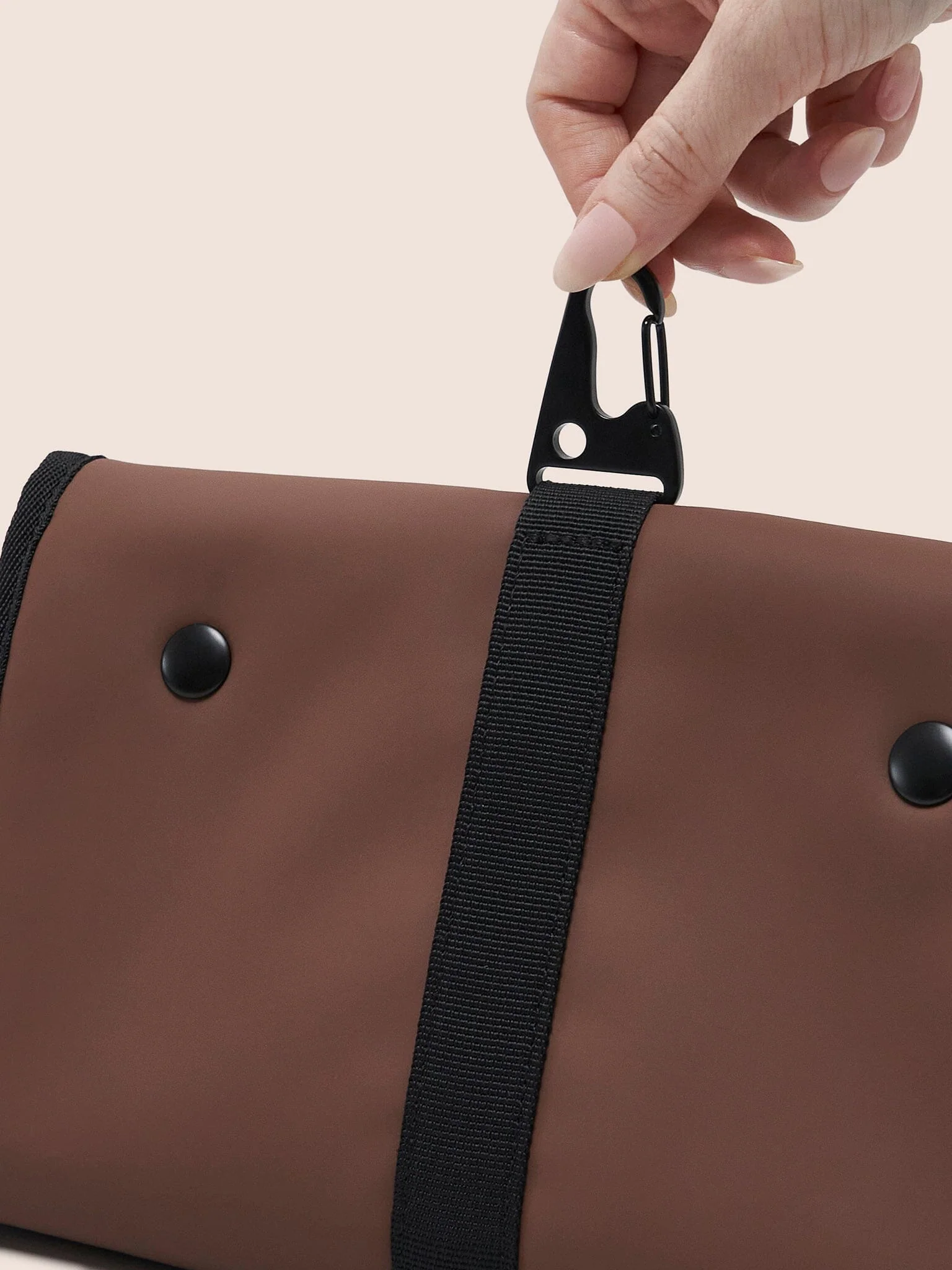Helsinki Waterproof Roll Up Washbag in Brown
