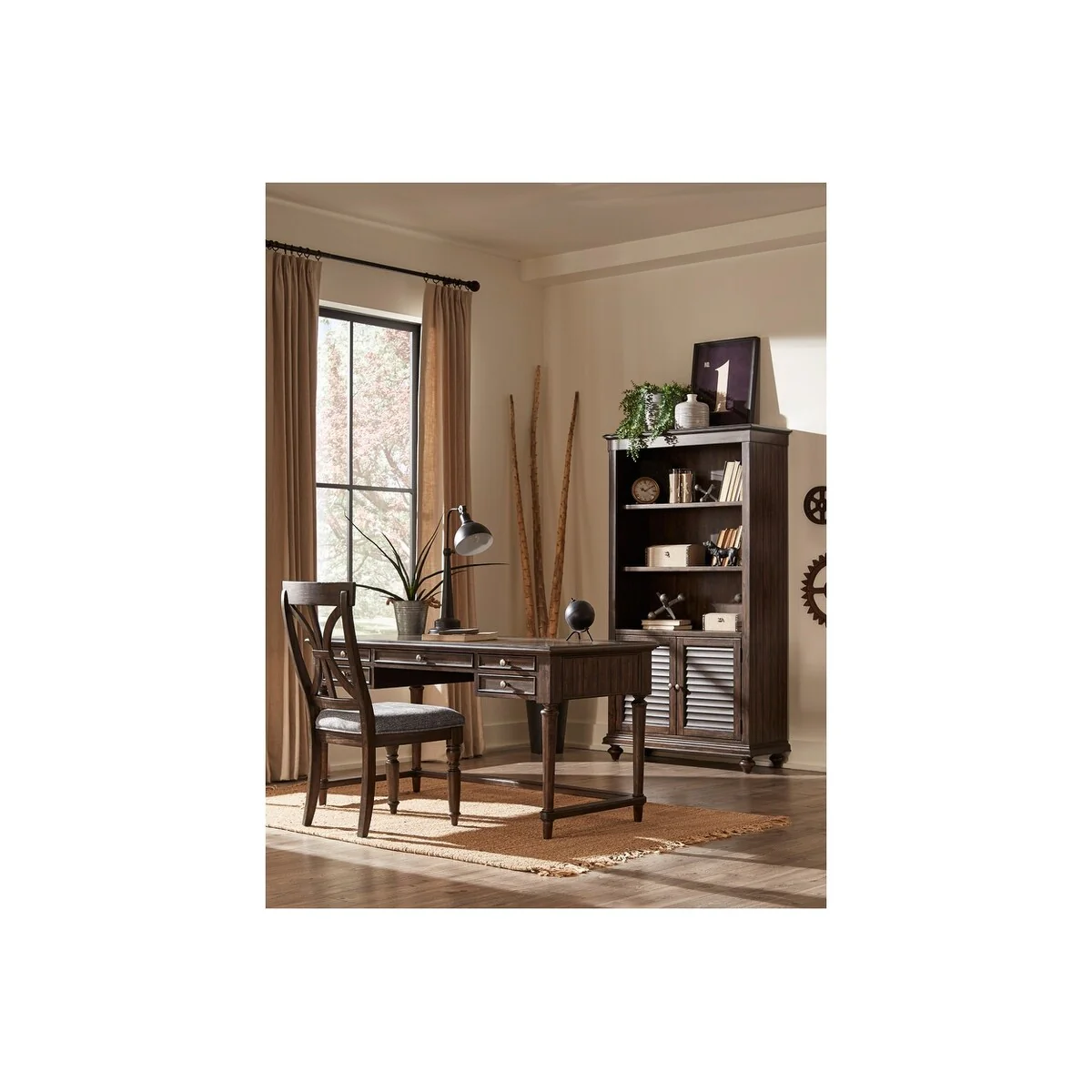 Ofelia 3 Piece Charcoal Traditional Panel Bedroom Set