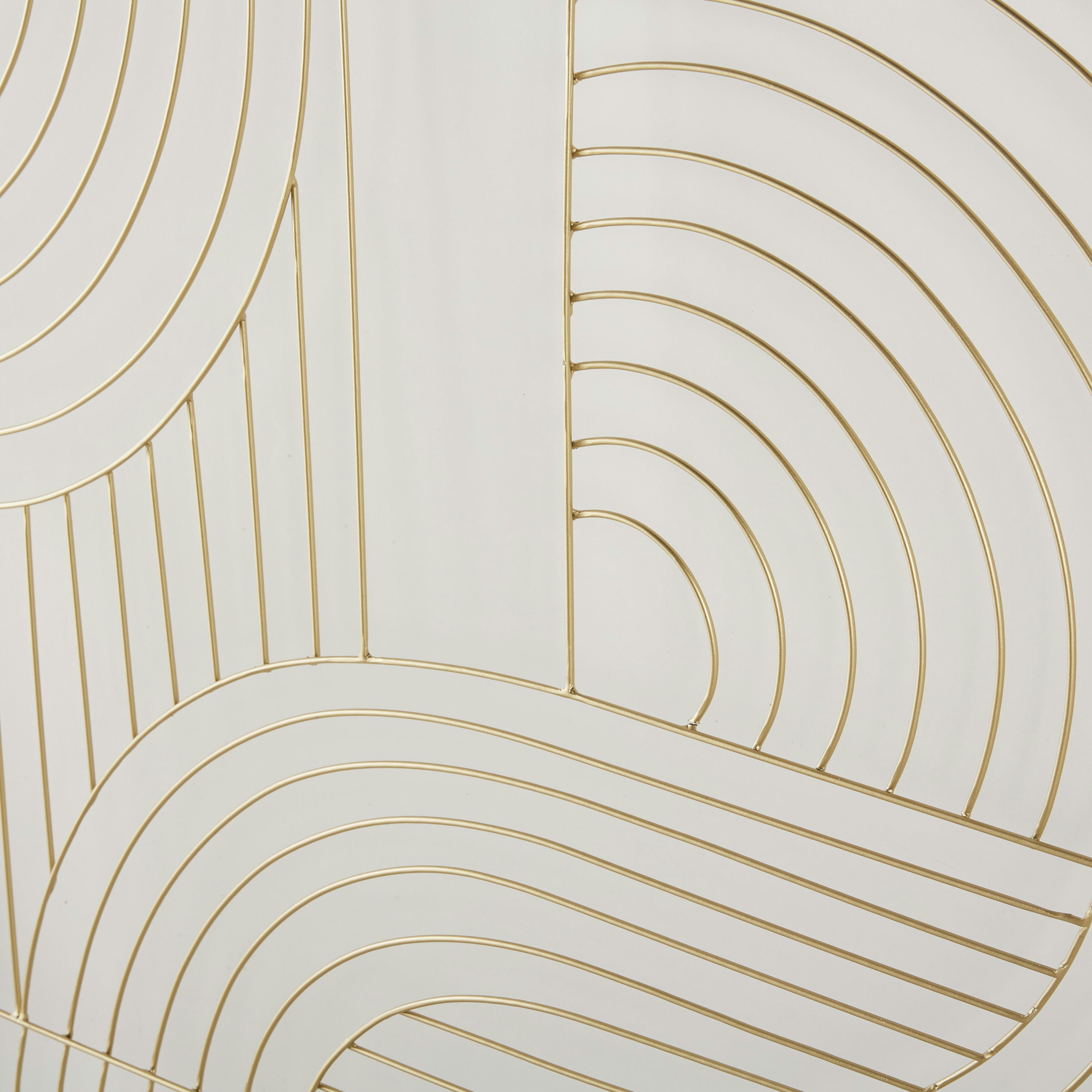 VOLNY - Déco murale en métal filaire doré 110x110