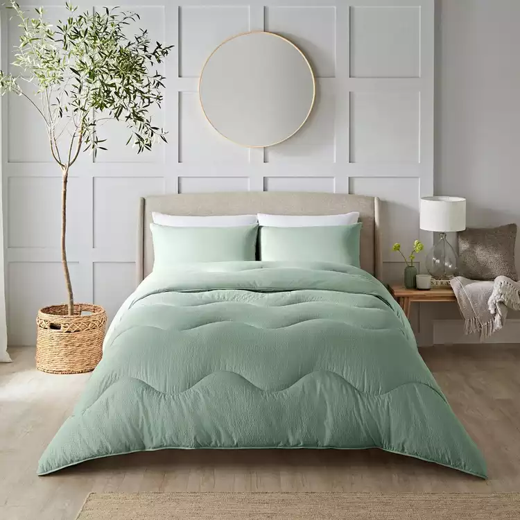 Night Lark Seersucker Coverless 10.5 Tog Duvet Set - Single